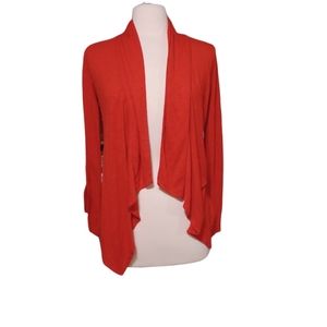 Banana Republic Factory XS Open Front Orange Cardigan Sweater overcoat w…